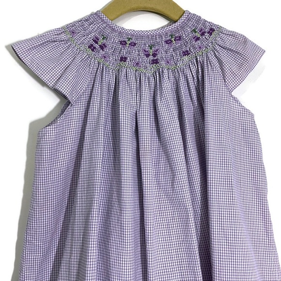 Busy Bees Dresses Vintage Busy Bees Girls Smocked Purple Butterfly